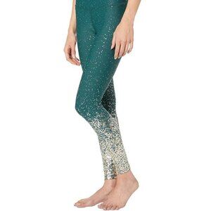 Beyond Yoga High Waisted Alloy Ombre Midi Leggings Hunter Green Size S
